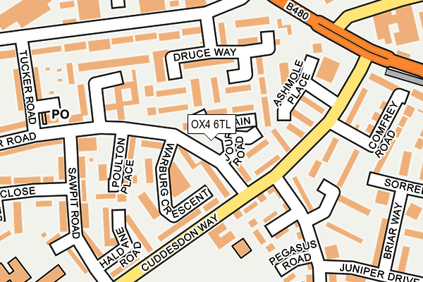 OX4 6TL map - OS OpenMap – Local (Ordnance Survey)