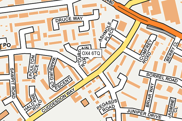 OX4 6TQ map - OS OpenMap – Local (Ordnance Survey)