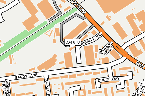 OX4 6TU map - OS OpenMap – Local (Ordnance Survey)