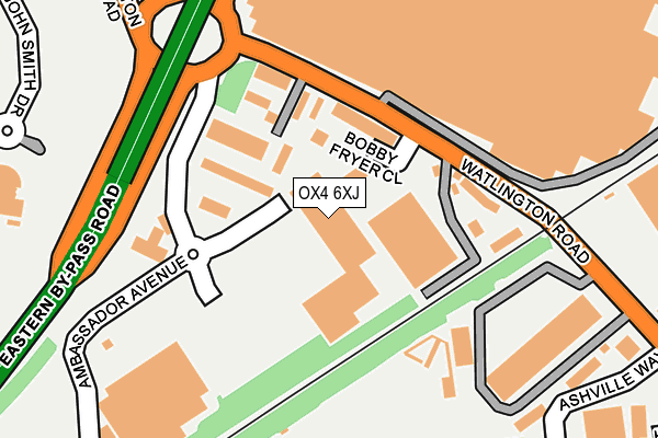 OX4 6XJ map - OS OpenMap – Local (Ordnance Survey)