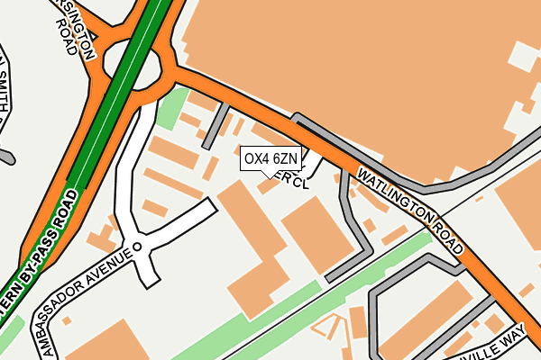 OX4 6ZN map - OS OpenMap – Local (Ordnance Survey)