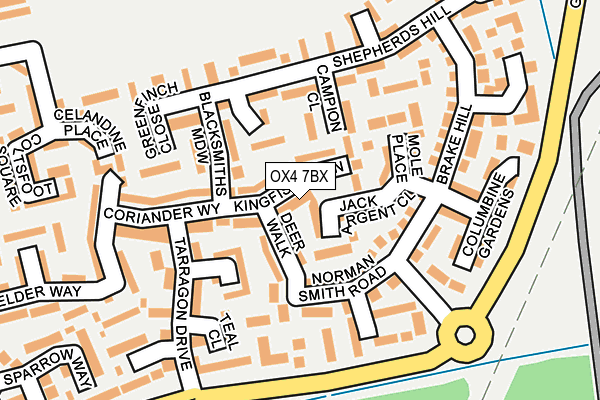 OX4 7BX map - OS OpenMap – Local (Ordnance Survey)