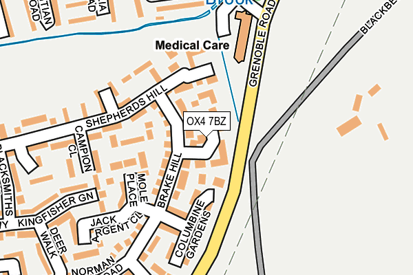 OX4 7BZ map - OS OpenMap – Local (Ordnance Survey)