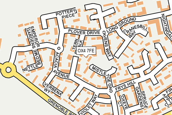 OX4 7FE map - OS OpenMap – Local (Ordnance Survey)