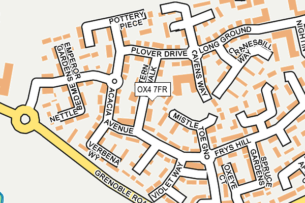 OX4 7FR map - OS OpenMap – Local (Ordnance Survey)