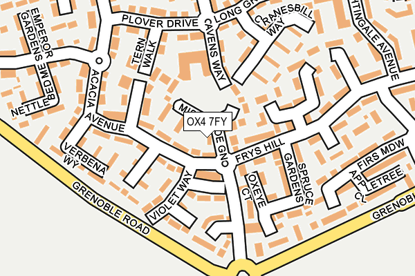 OX4 7FY map - OS OpenMap – Local (Ordnance Survey)