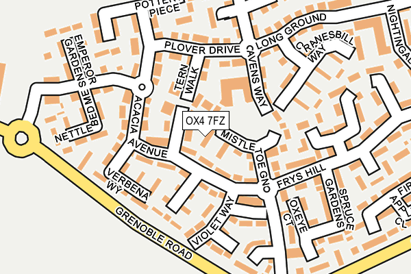 OX4 7FZ map - OS OpenMap – Local (Ordnance Survey)