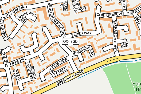 OX4 7GD map - OS OpenMap – Local (Ordnance Survey)