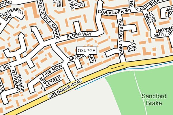 OX4 7GE map - OS OpenMap – Local (Ordnance Survey)