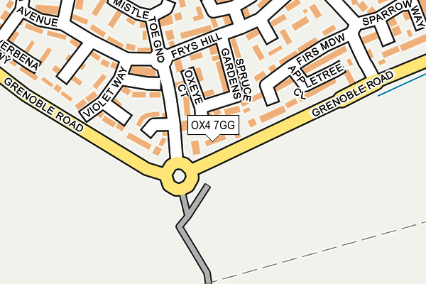 OX4 7GG map - OS OpenMap – Local (Ordnance Survey)