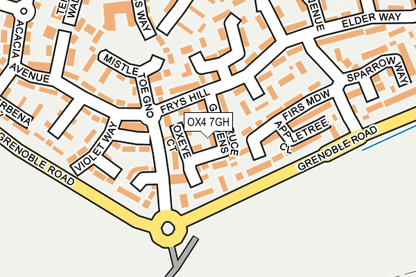 OX4 7GH map - OS OpenMap – Local (Ordnance Survey)