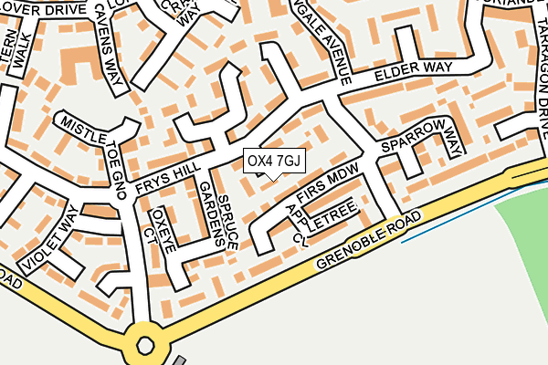 OX4 7GJ map - OS OpenMap – Local (Ordnance Survey)