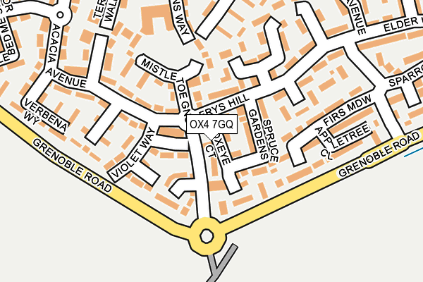 OX4 7GQ map - OS OpenMap – Local (Ordnance Survey)