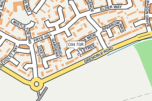 OX4 7GR map - OS OpenMap – Local (Ordnance Survey)