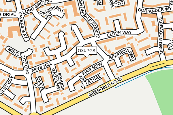 OX4 7GS map - OS OpenMap – Local (Ordnance Survey)