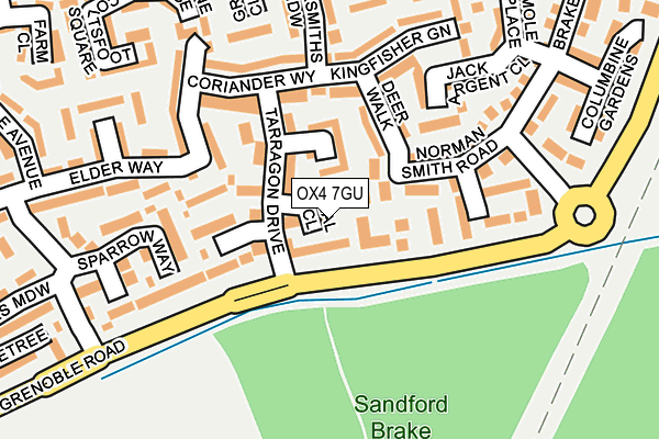 OX4 7GU map - OS OpenMap – Local (Ordnance Survey)