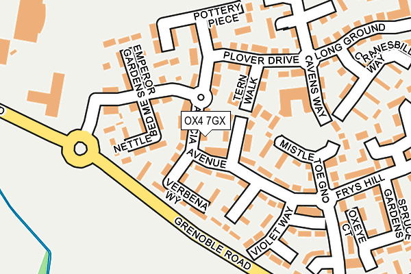 OX4 7GX map - OS OpenMap – Local (Ordnance Survey)