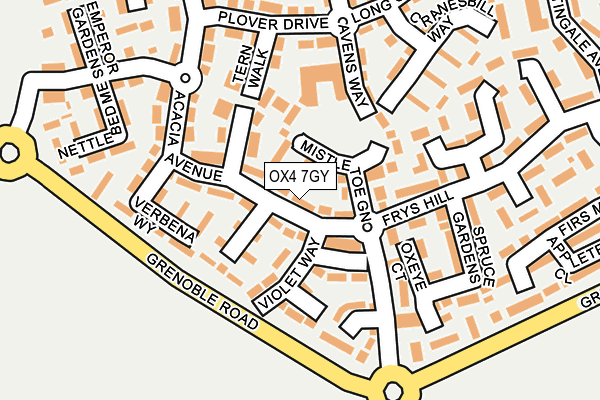 OX4 7GY map - OS OpenMap – Local (Ordnance Survey)