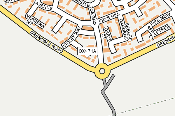 OX4 7HA map - OS OpenMap – Local (Ordnance Survey)