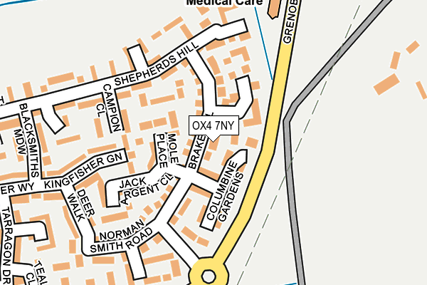 OX4 7NY map - OS OpenMap – Local (Ordnance Survey)