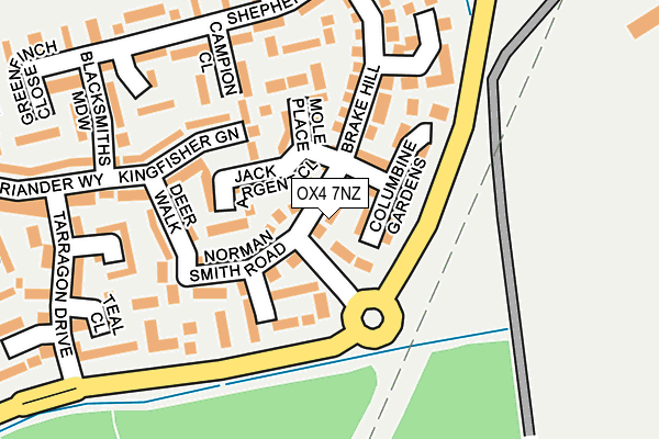 OX4 7NZ map - OS OpenMap – Local (Ordnance Survey)