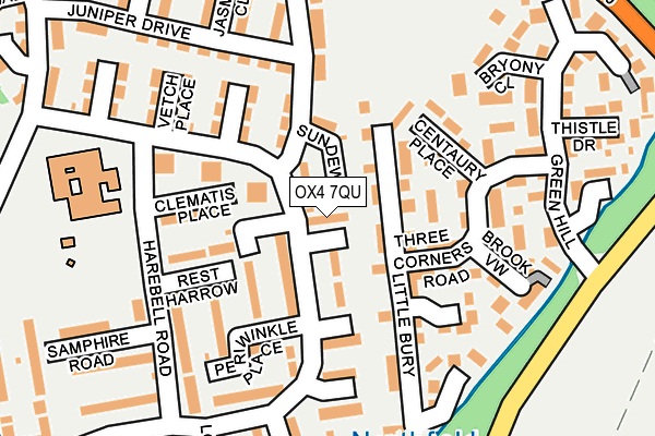 OX4 7QU map - OS OpenMap – Local (Ordnance Survey)