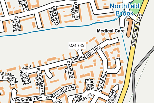 OX4 7RS map - OS OpenMap – Local (Ordnance Survey)