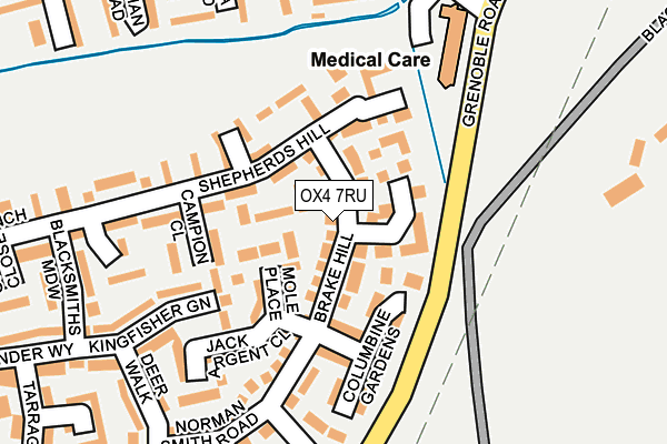 OX4 7RU map - OS OpenMap – Local (Ordnance Survey)