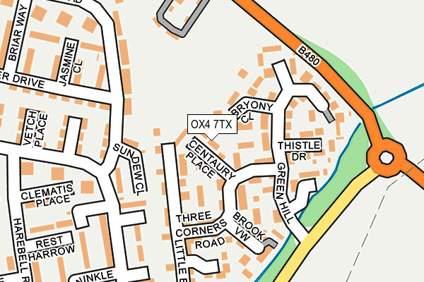 OX4 7TX map - OS OpenMap – Local (Ordnance Survey)