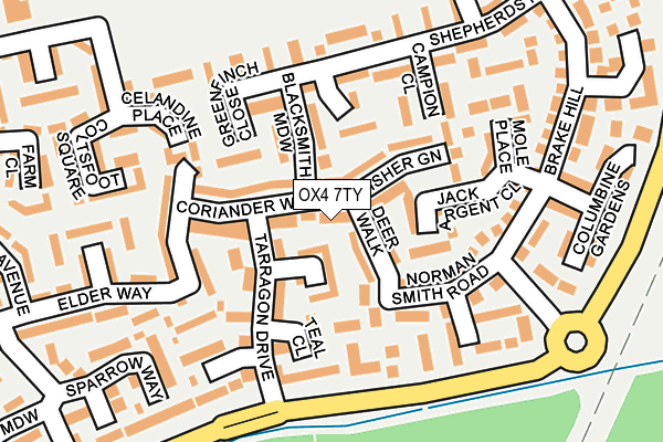 OX4 7TY map - OS OpenMap – Local (Ordnance Survey)