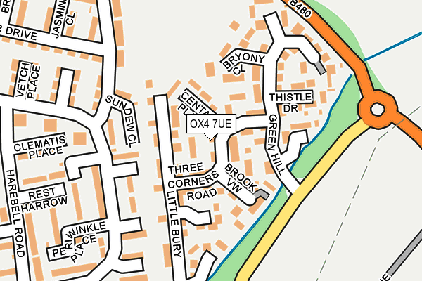 OX4 7UE map - OS OpenMap – Local (Ordnance Survey)