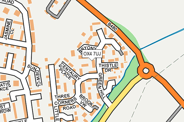 OX4 7UJ map - OS OpenMap – Local (Ordnance Survey)