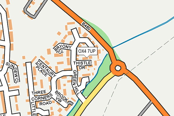 OX4 7UP map - OS OpenMap – Local (Ordnance Survey)