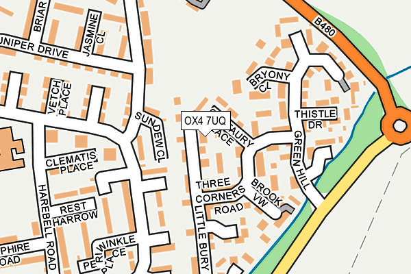 OX4 7UQ map - OS OpenMap – Local (Ordnance Survey)