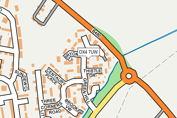 OX4 7UW map - OS OpenMap – Local (Ordnance Survey)