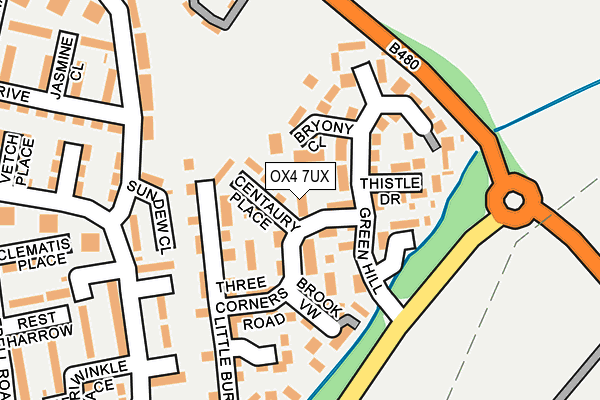 OX4 7UX map - OS OpenMap – Local (Ordnance Survey)