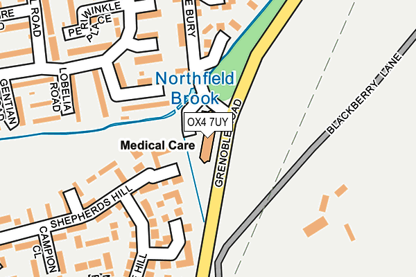 OX4 7UY map - OS OpenMap – Local (Ordnance Survey)