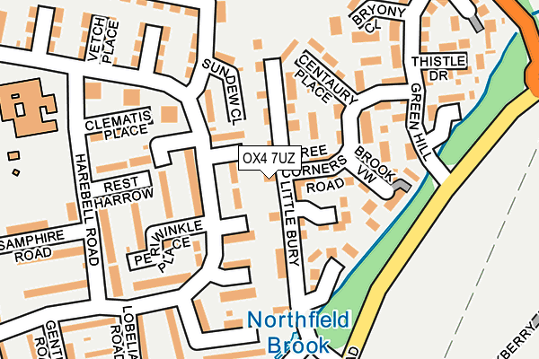 OX4 7UZ map - OS OpenMap – Local (Ordnance Survey)
