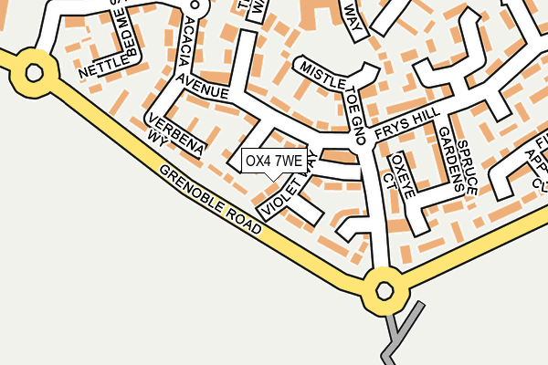 OX4 7WE map - OS OpenMap – Local (Ordnance Survey)