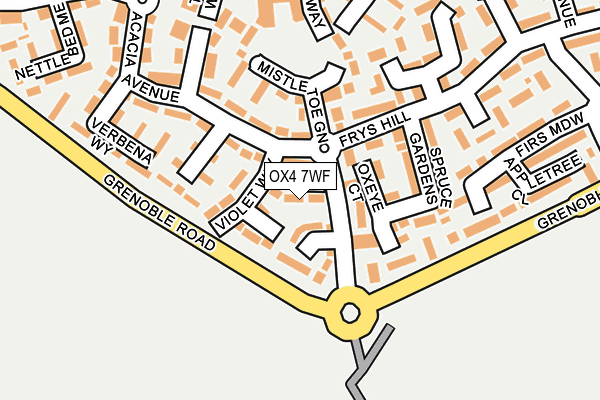 OX4 7WF map - OS OpenMap – Local (Ordnance Survey)