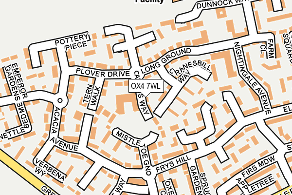 OX4 7WL map - OS OpenMap – Local (Ordnance Survey)