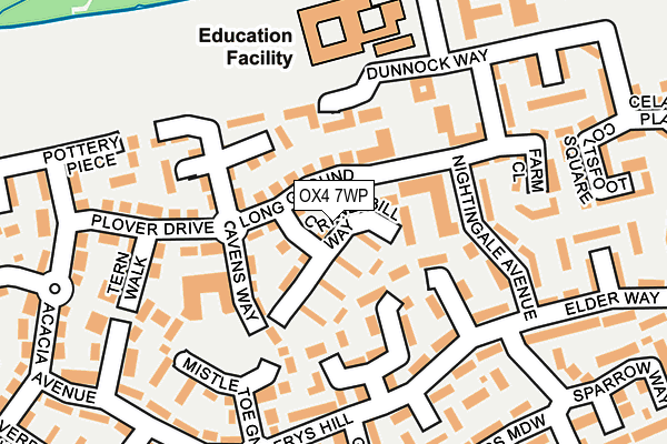 OX4 7WP map - OS OpenMap – Local (Ordnance Survey)