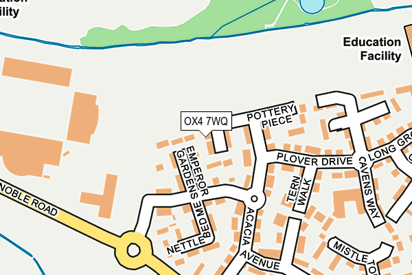 OX4 7WQ map - OS OpenMap – Local (Ordnance Survey)