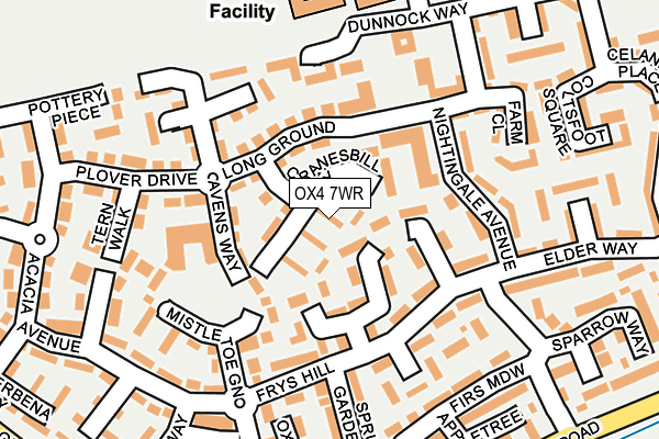 OX4 7WR map - OS OpenMap – Local (Ordnance Survey)