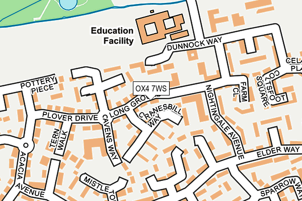 OX4 7WS map - OS OpenMap – Local (Ordnance Survey)