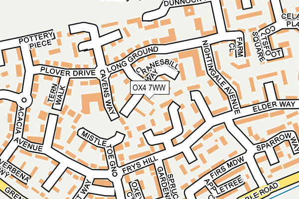 OX4 7WW map - OS OpenMap – Local (Ordnance Survey)