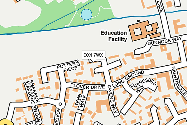 OX4 7WX map - OS OpenMap – Local (Ordnance Survey)