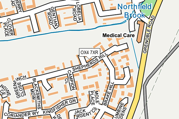 OX4 7XR map - OS OpenMap – Local (Ordnance Survey)