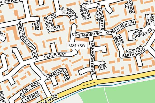 OX4 7XW map - OS OpenMap – Local (Ordnance Survey)