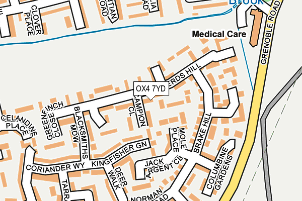 OX4 7YD map - OS OpenMap – Local (Ordnance Survey)